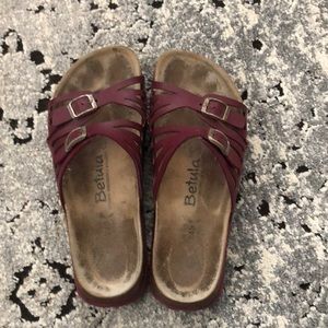 Burgundy Betula by Birkenstock sandals